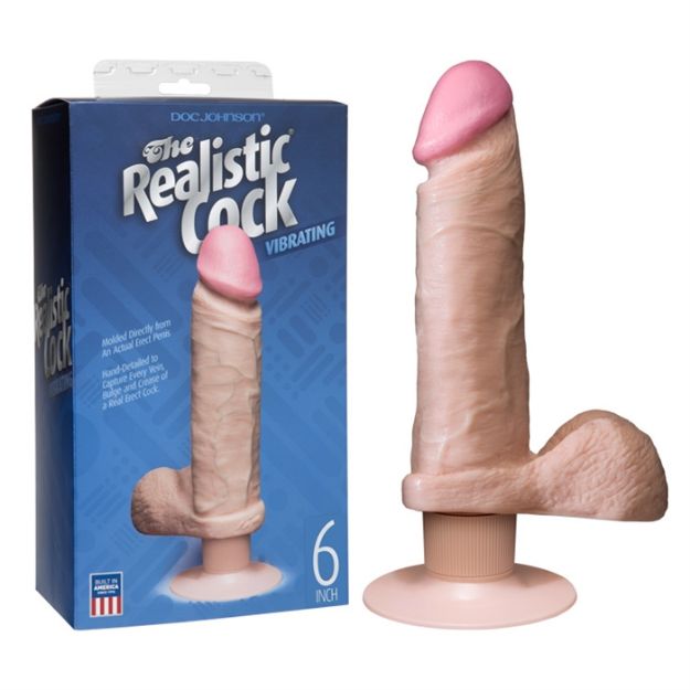 Picture of VIBRATING REALISTIC COCK 6" FLESH