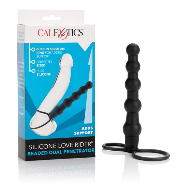 Picture of SILICONE LOVE RIDER BEADED DUAL PENETRATOR