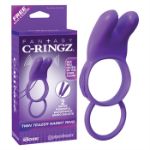 Picture of C-RINGZ TWIN TEAZER RABBIT RING PURPLE