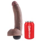 Picture of KING COCK 9" SQUIRTING COCK W/ BALLS BROWN