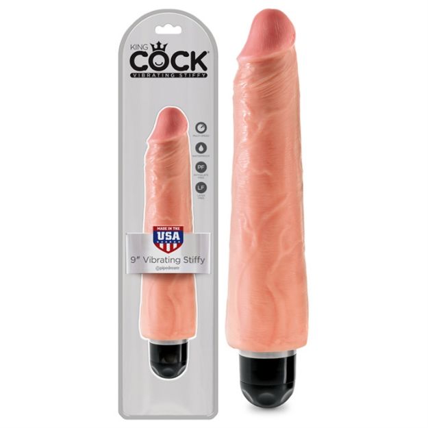 Picture of King Cock 9" Vibrating Stiffy - Flesh