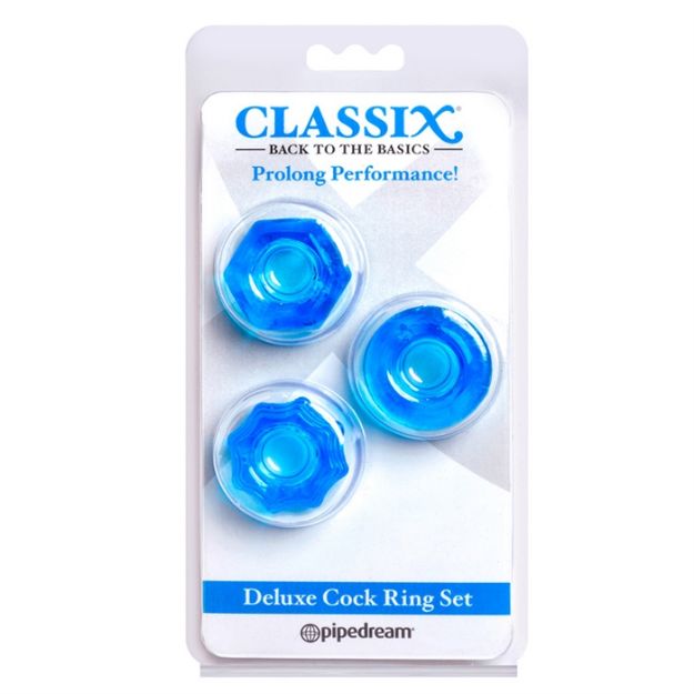 Picture of Classix - Deluxe Cock Ring Set, Blue