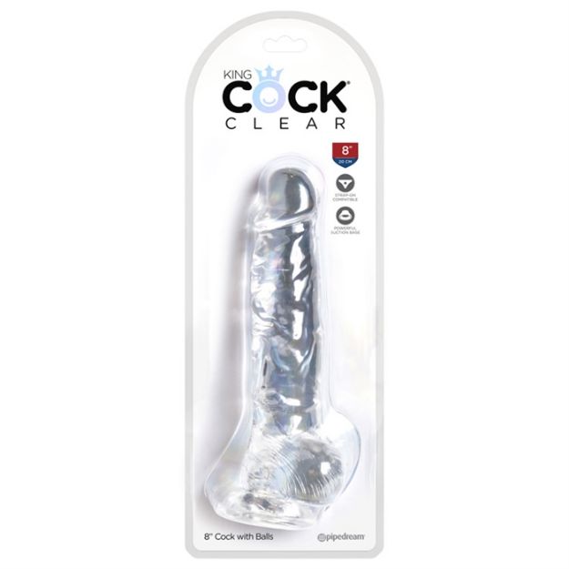 Picture of King Cock Clear 8" Cock with Balls