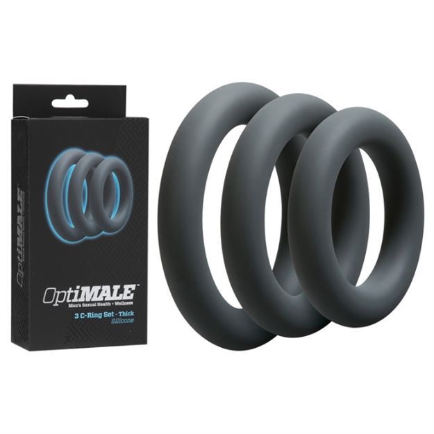 Picture of OptiMALE - 3 C-Ring Set - Thick - Slate