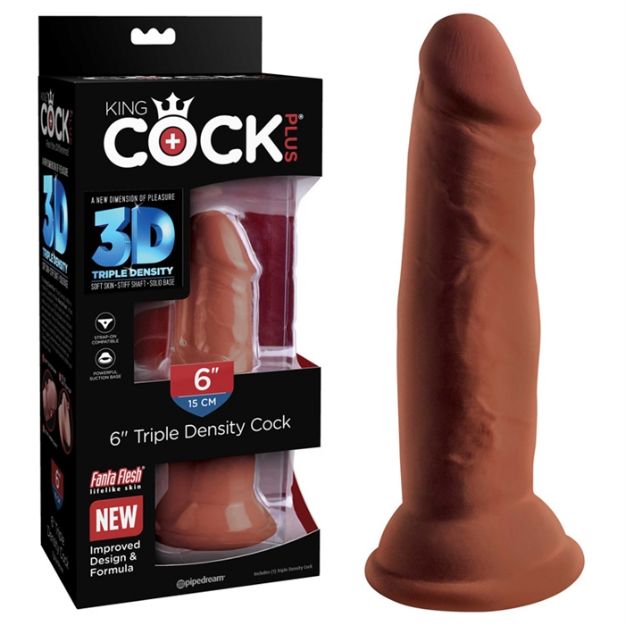 Picture of King Cock 6" Triple Density Cock - Brown