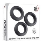 Picture of Adam's 3-piece Penis Ring Set - Silicone black