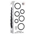 Picture of A&E 6-Piece Penis Ring Set - Silicone black