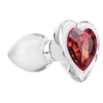 Picture of Red Heart Gem Glass Plug - Small