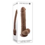 Picture of 10" Flexskin Poseable True Feel Dildo - Dark