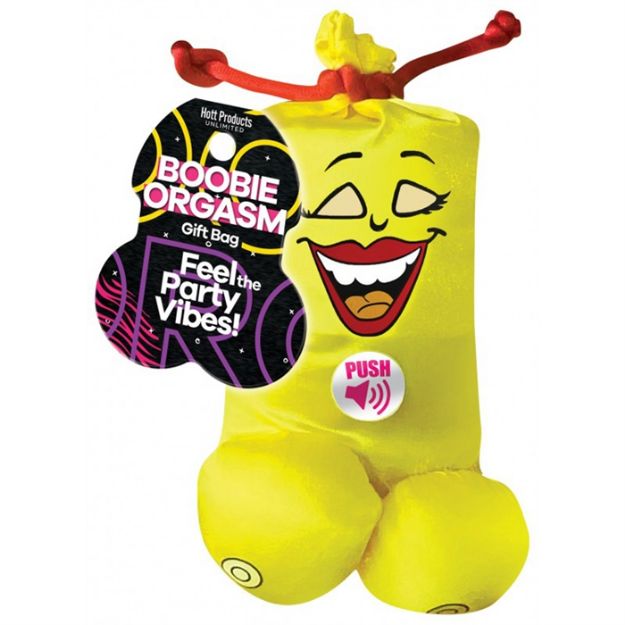 Picture of Boobie Orgasm Gift Bag - Yellow